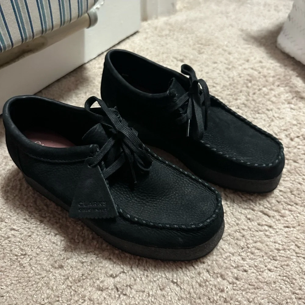 Clarks Originals Black Suede Platfroms